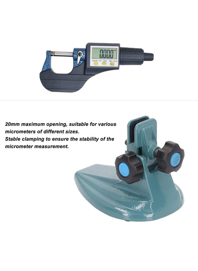 يُسلِّم حامل ميكرومتر، حامل ميكرومتر من الفولاذ السبائكي، حامل ميكرومتر دقيق، قاعدة حامل، دعامة ميكرومتر عملية، قاعدة تثبيت محمولة قابلة للتعديل، أداة للعمل - Image 2